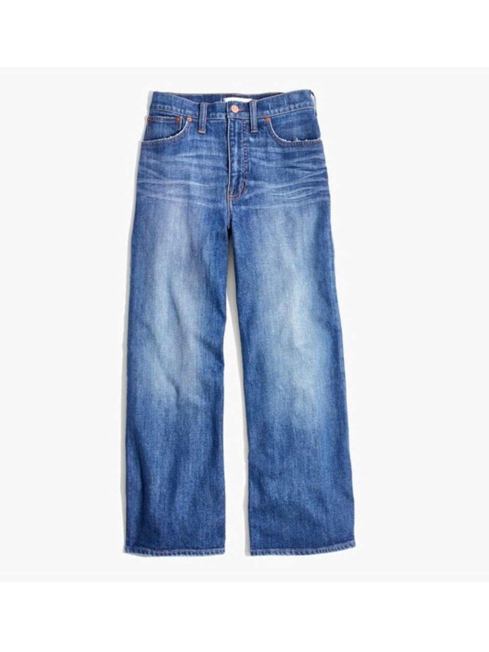 Madewell Wide Leg Crop Jeans in Bainbridge Wash - 26 - Like New - Picture 1 of 12